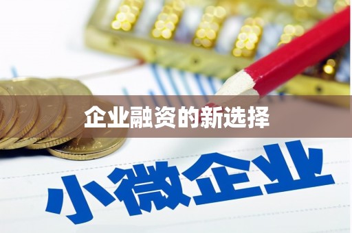 格尔木企业融资的新选择