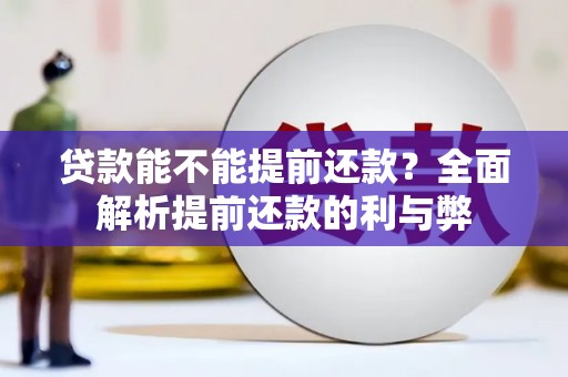 格尔木贷款能不能提前还款？全面解析提前还款的利与弊