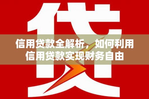 格尔木信用贷款全解析，如何利用信用贷款实现财务自由